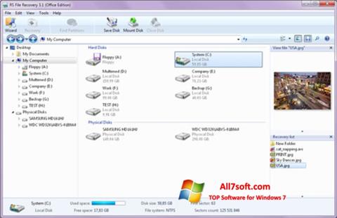 Скріншот RS File Recovery для Windows 7