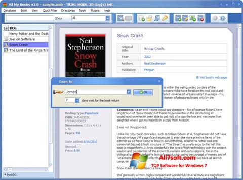 Скріншот All My Books для Windows 7