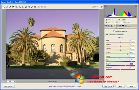 Скріншот Adobe Camera Raw для Windows 7