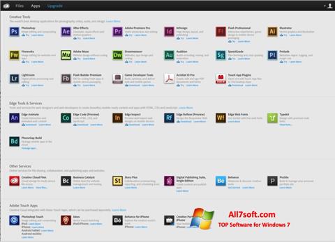 Скріншот Adobe Creative Cloud для Windows 7