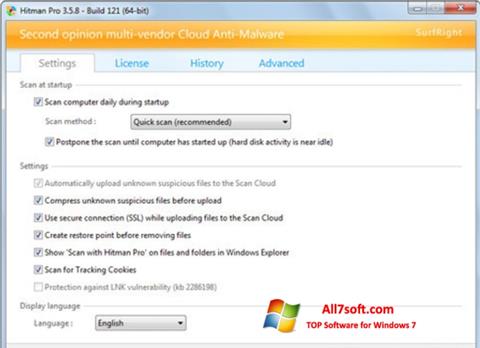 Скріншот HitmanPro для Windows 7