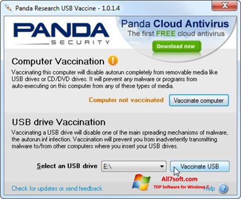 Скріншот Panda USB Vaccine для Windows 7