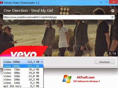 Скріншот Ummy Video Downloader для Windows 7