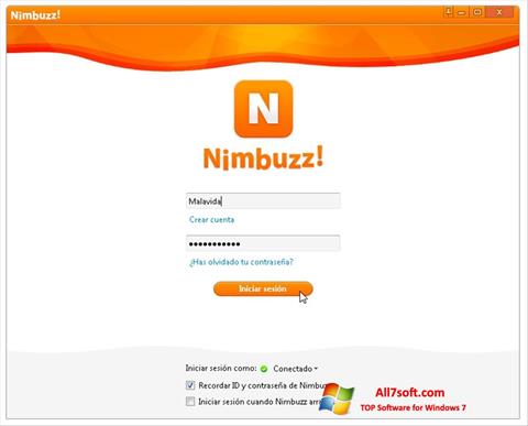 Скріншот Nimbuzz для Windows 7