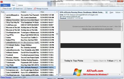 Скріншот Gmail Notifier для Windows 7