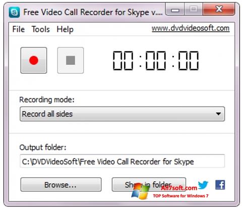 Скріншот Free Video Call Recorder for Skype для Windows 7