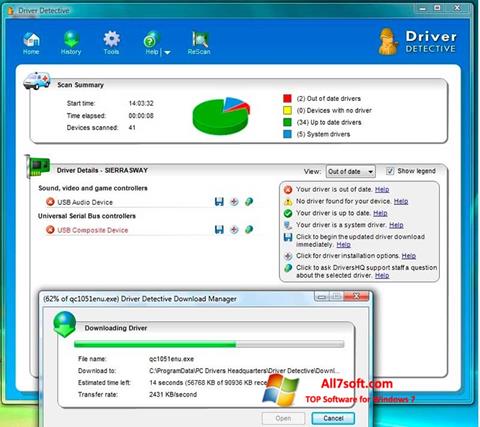 Скріншот Driver Detective для Windows 7