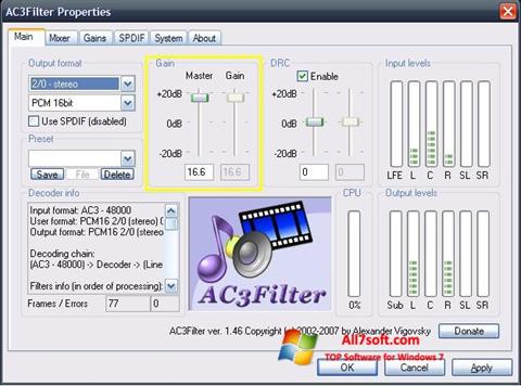 Скріншот AC3Filter для Windows 7