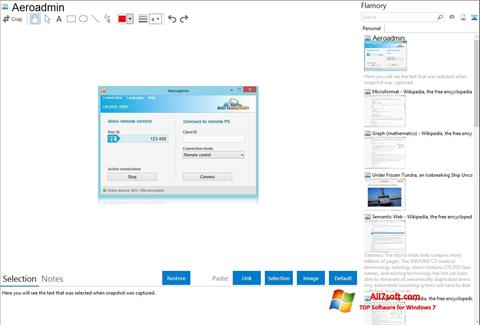 Скріншот AeroAdmin для Windows 7