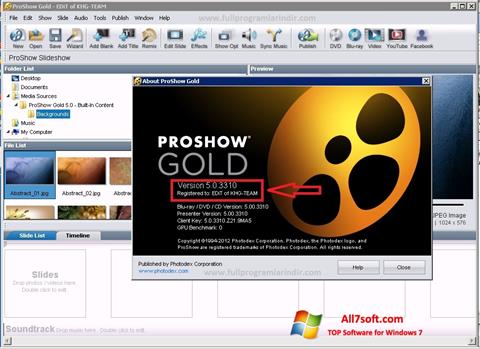 Скріншот ProShow Gold для Windows 7