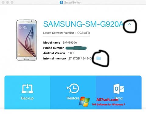 Скріншот Samsung Smart Switch для Windows 7