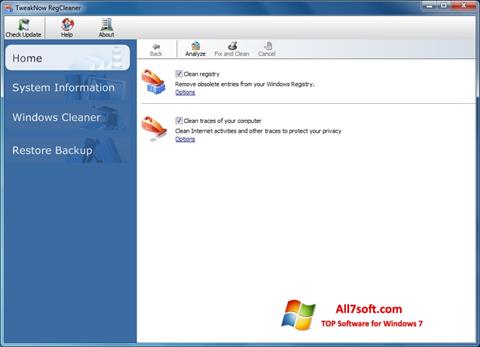 Скріншот TweakNow RegCleaner для Windows 7