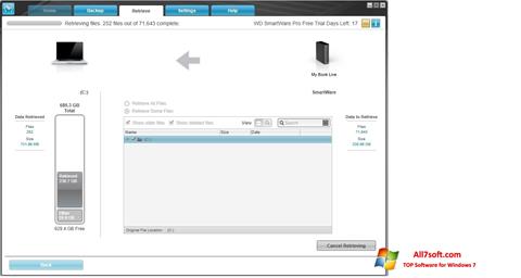 Скріншот WD SmartWare для Windows 7