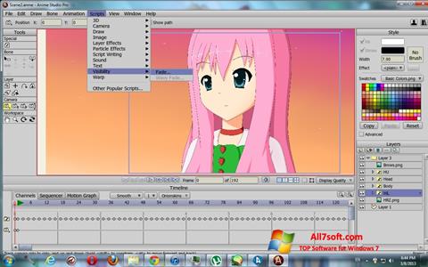 Скріншот Anime Studio для Windows 7