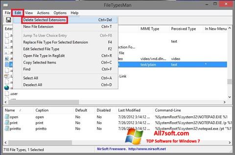 Скріншот Unassociate File Types для Windows 7