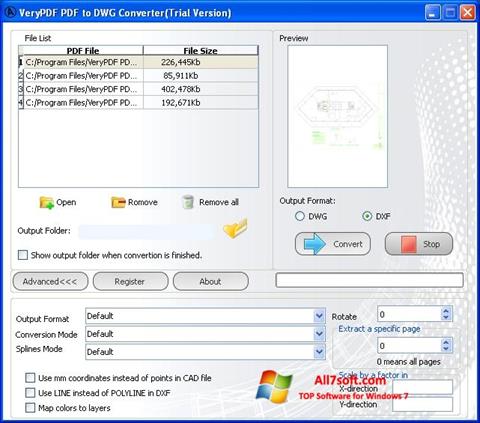 Скріншот PDF to DWG Converter для Windows 7