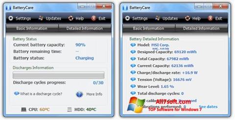 Скріншот BatteryCare для Windows 7