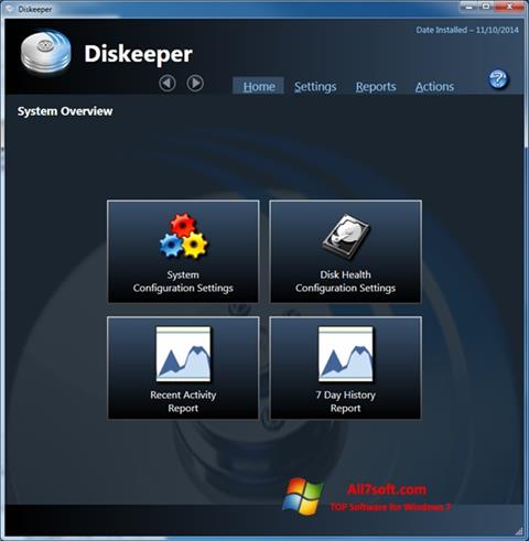 Скріншот Diskeeper для Windows 7