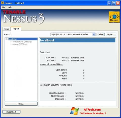 Скріншот Nessus для Windows 7