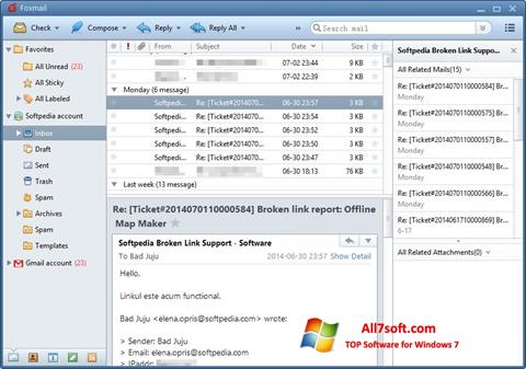 Скріншот FoxMail для Windows 7