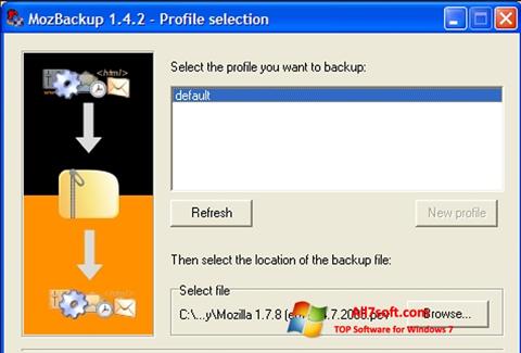 Скріншот MozBackup для Windows 7