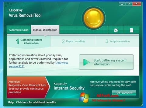 Скріншот Kaspersky Virus Removal Tool для Windows 7