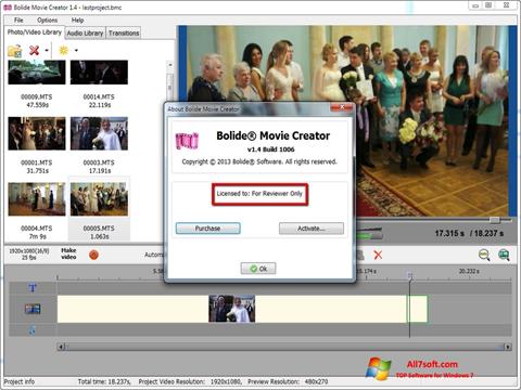 Скріншот Bolide Movie Creator для Windows 7
