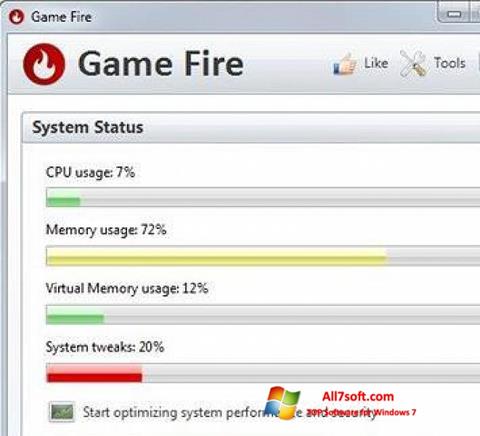Скріншот Game Fire для Windows 7