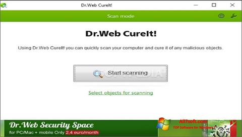 Скріншот Dr.Web CureIt для Windows 7