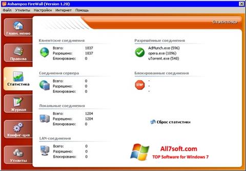 Скріншот Ashampoo Firewall для Windows 7