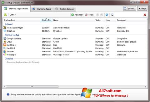 Скріншот Startup Delayer для Windows 7