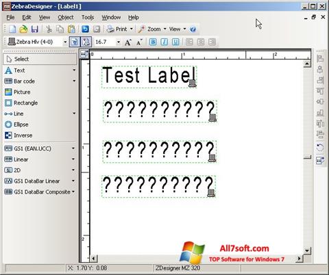 Скріншот Zebra Designer для Windows 7