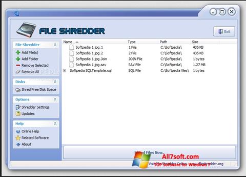 Скріншот File Shredder для Windows 7