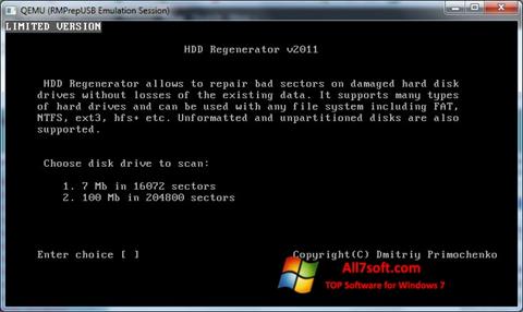 Скріншот HDD Regenerator для Windows 7