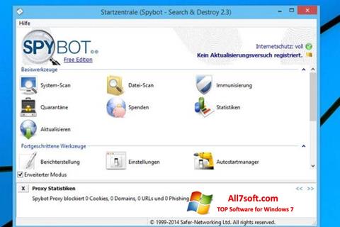 Скріншот SpyBot для Windows 7