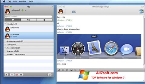 Скріншот QQ International для Windows 7