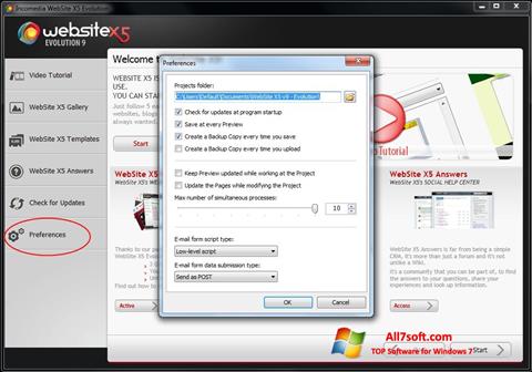 Скріншот WebSite X5 для Windows 7