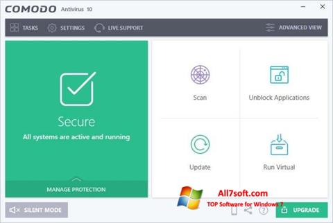 Скріншот Comodo Antivirus для Windows 7